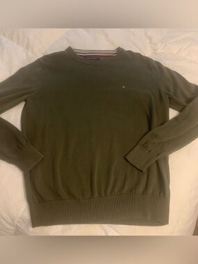 Tommy Hilfiger Olive Green Crewneck Sweater